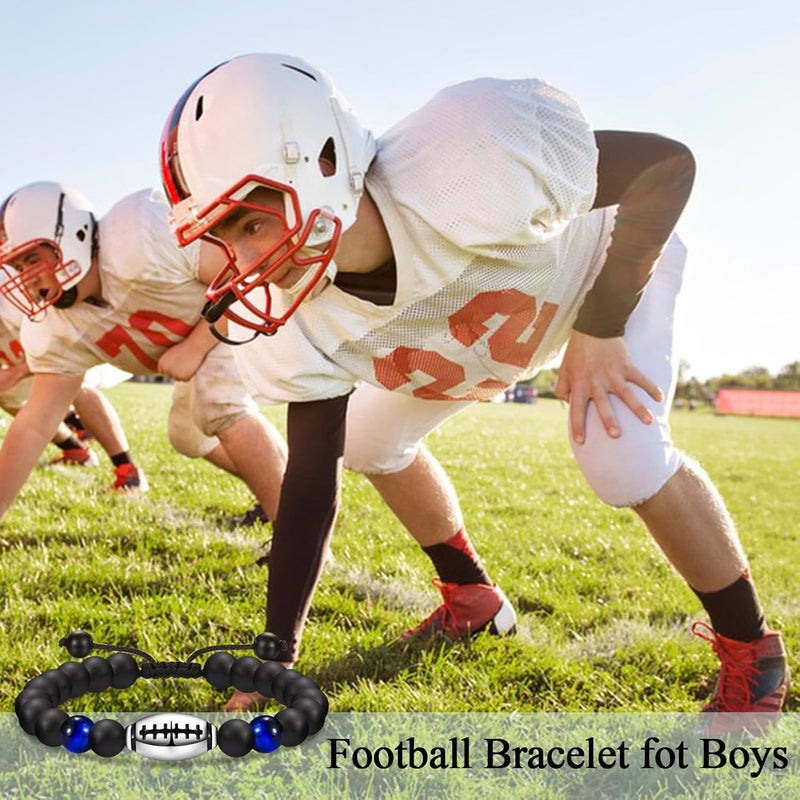 EFVISD Store Soccer Football Basketball Baseball Hockey Bracelet Gifts for Boys Players Team Lovers Son Grandson Brother Nephew Friend as Birthday/Valentines Day/Graduation/Back to School/Christmas Gifts - Image 2